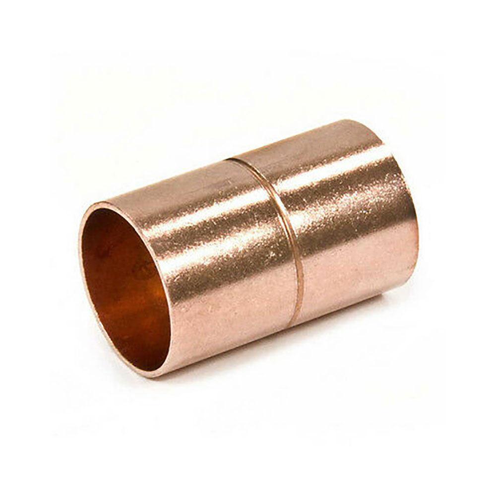1-1/4" Copper Coupling with Stop