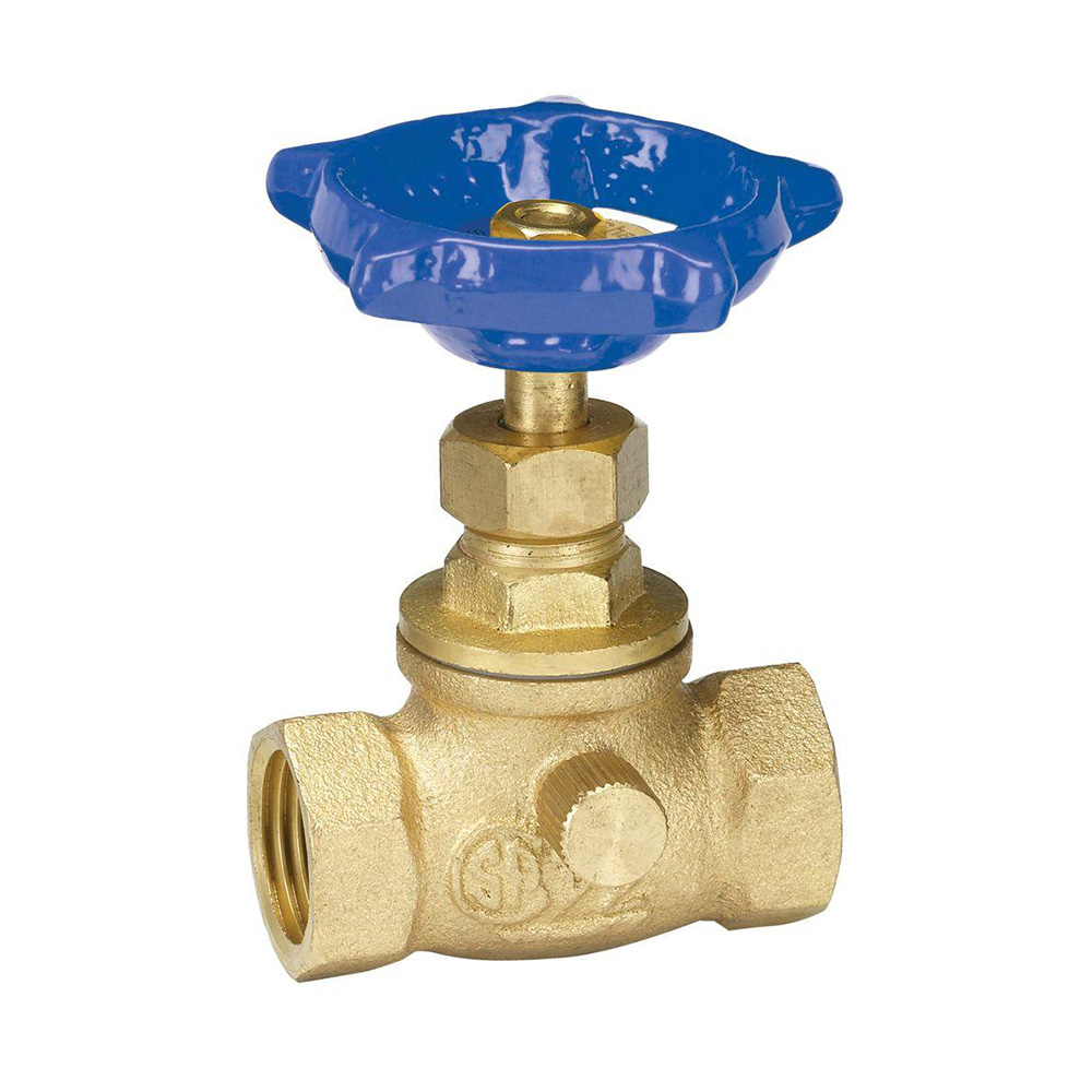 1/2" IPS Brass Stop Valve with Waste