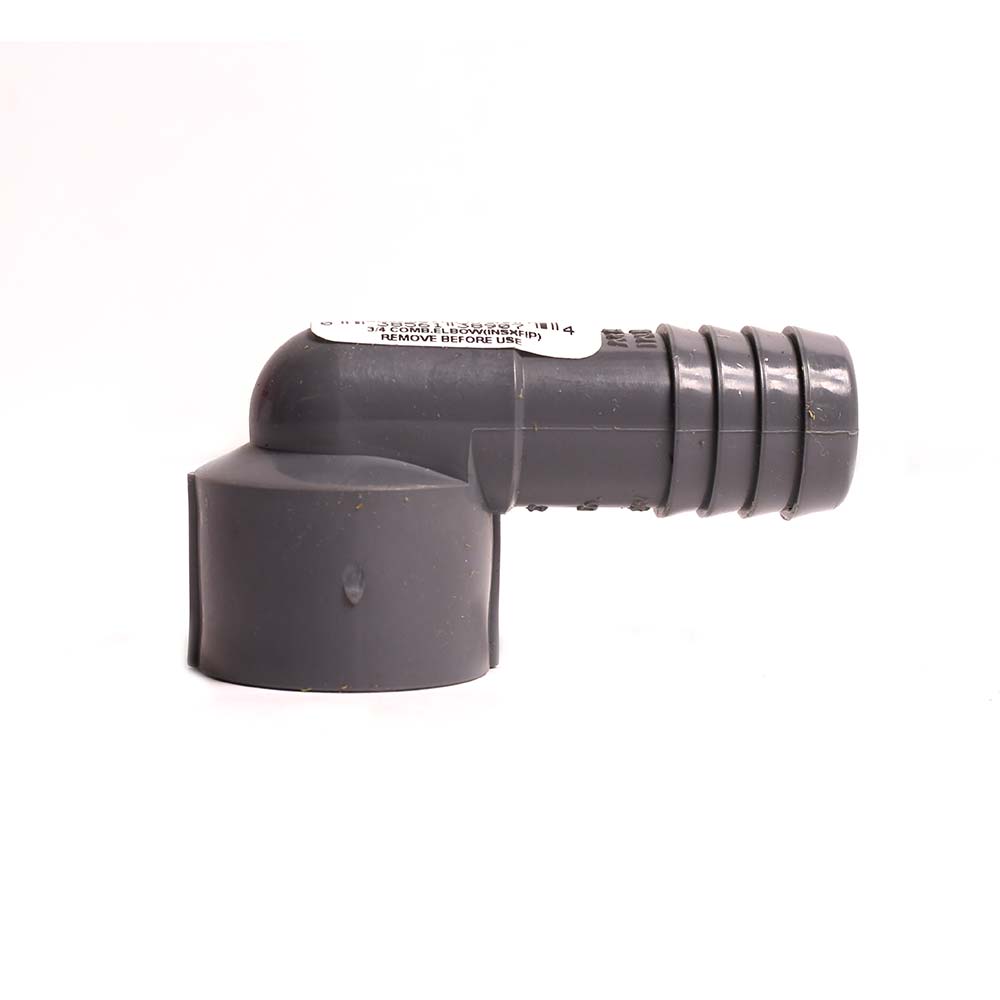 3/4" x 3/4" Poly Insert Combination Elbow