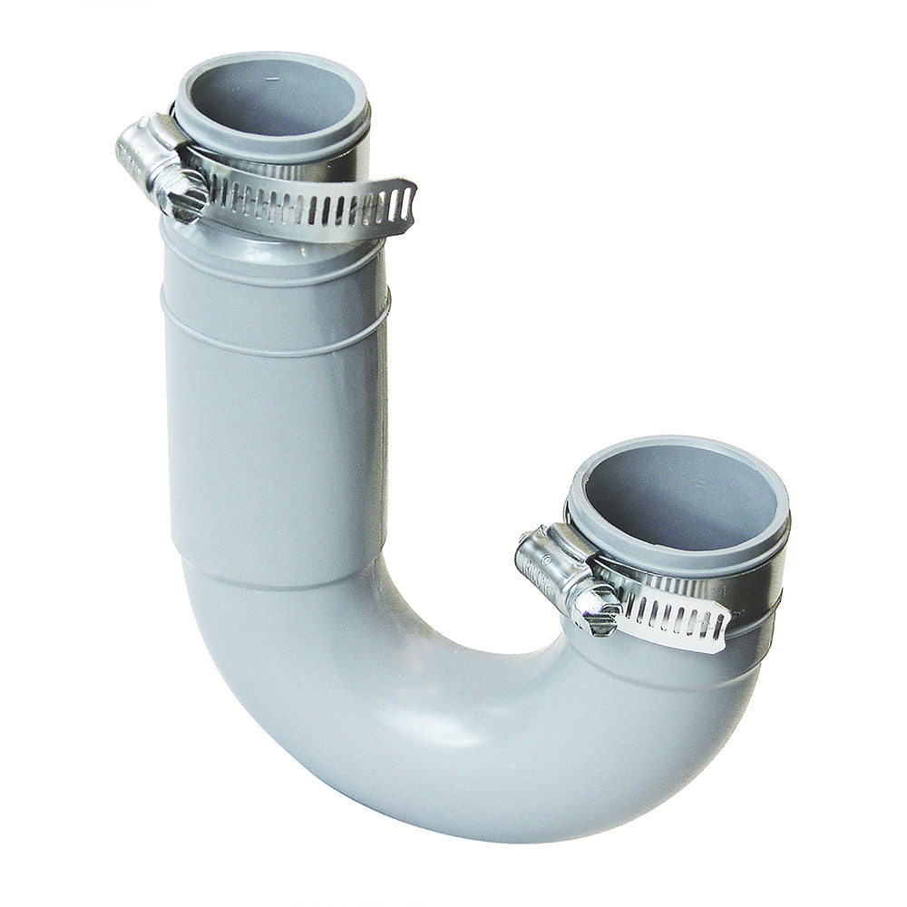 PFT-150 1-1/2" x 1-1/4" PVC Flexible Drain Trap / J-Bend