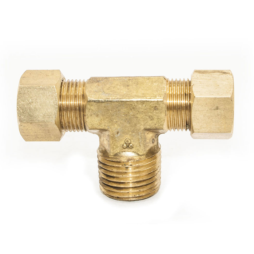 72 1/4" x 1/4" Lead-Free Brass Compression MIP Tee
