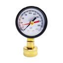 Water Pressure Gauge with Hose Connection 0-200 PSI with Red Max Indicator