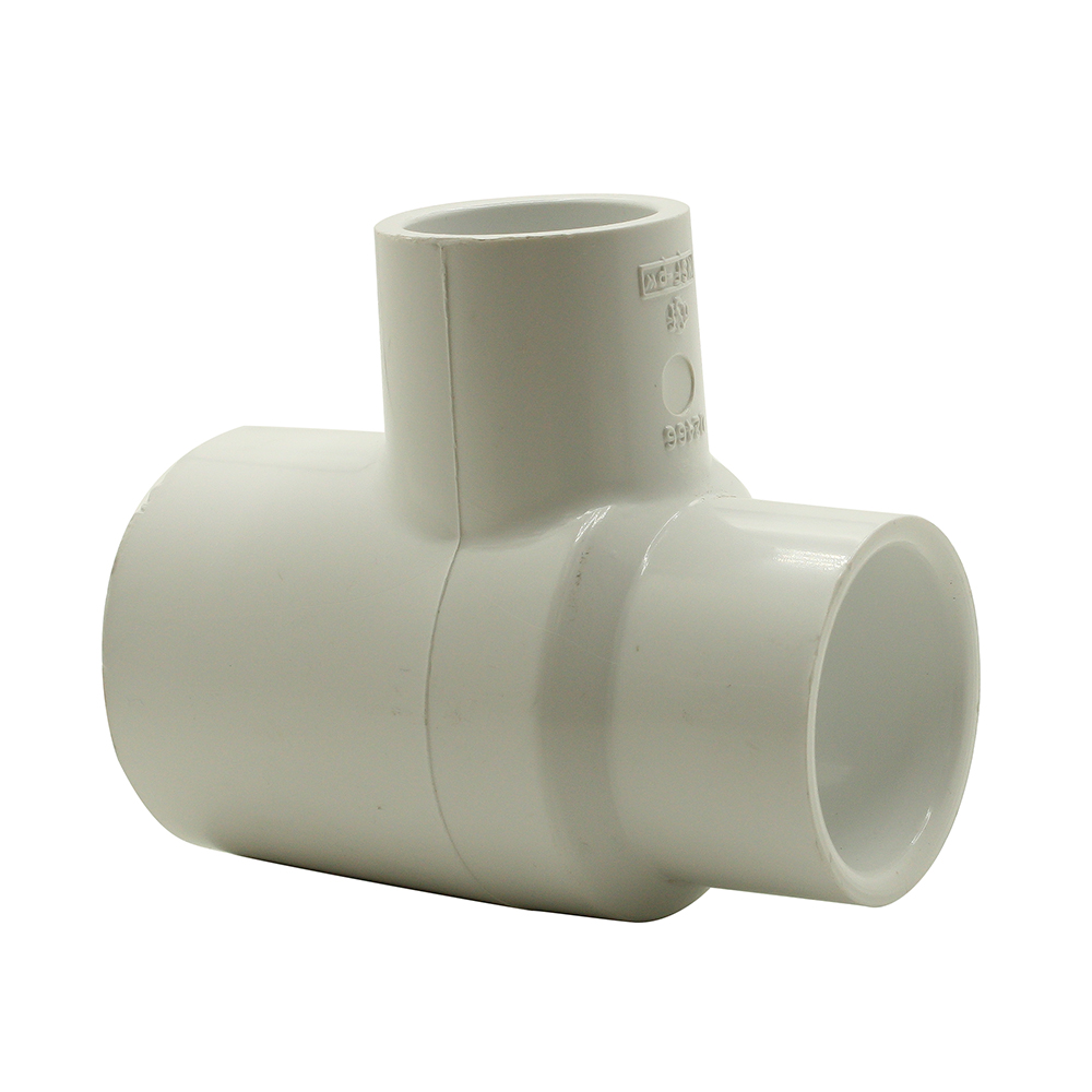 1-1/4" Slip x 1" Slip x 3/4" Slip PVC Tee SCH40