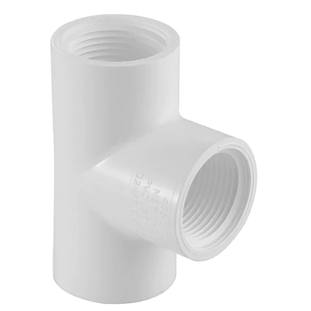 1-1/4" Threaded PVC Tee SCH40