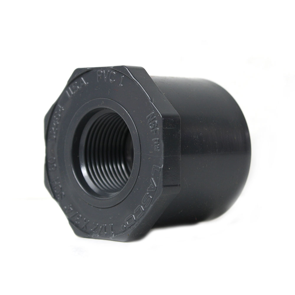 1-1/2" x 1/2" Slip x Threaded PVC Bushing SCH80