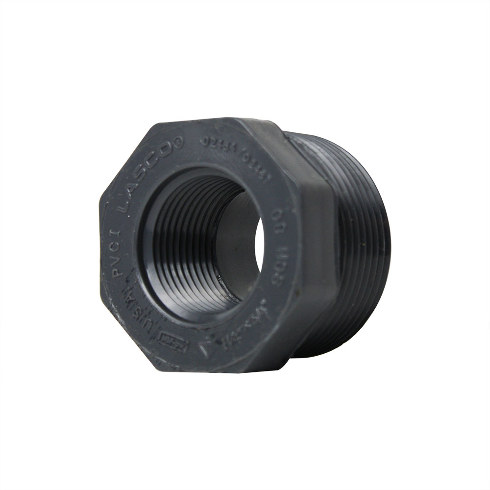 1-1/4" x 3/4" Threaded x Threaded PVC Bushing SCH80