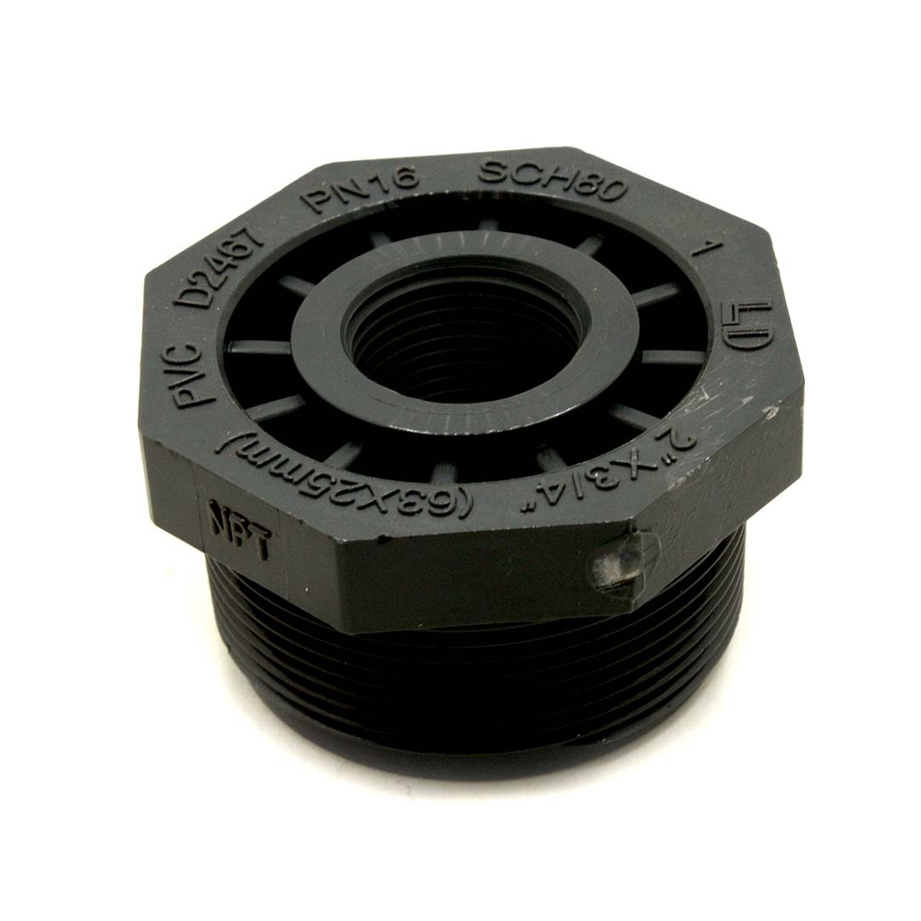 2" x 3/4" Threaded x Threaded PVC Bushing SCH80