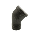 1-1/4" Black 45 Black Steel Street Elbow