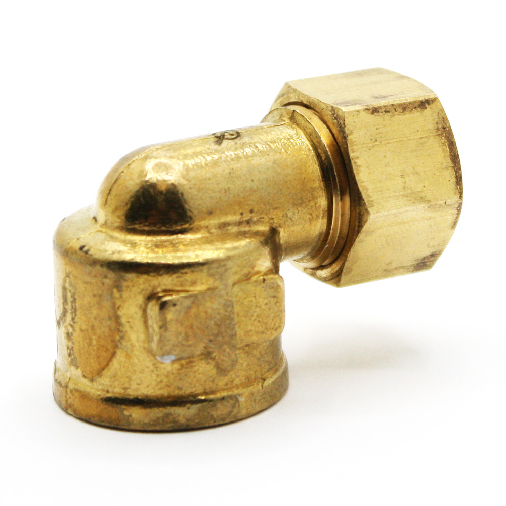 1396-T 70-C 1/2" x 1/2" Lead-Free Brass Compression FIP 90 Elbow - W02