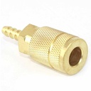 1/4" x 1/4" Auto Brass Coupler w/BARB - Six Display Pack - W03