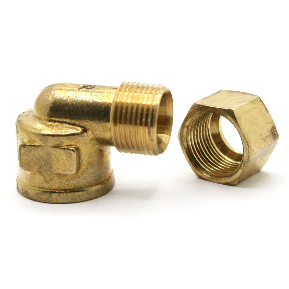 1396-T 70-C 1/2" x 1/2" Lead-Free Brass Compression FIP 90 Elbow - W04