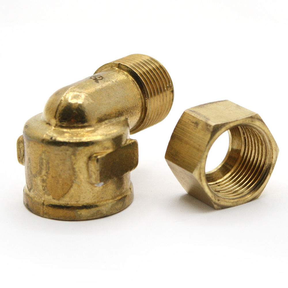 1396-T 70-C 1/2" x 1/2" Lead-Free Brass Compression FIP 90 Elbow - W05