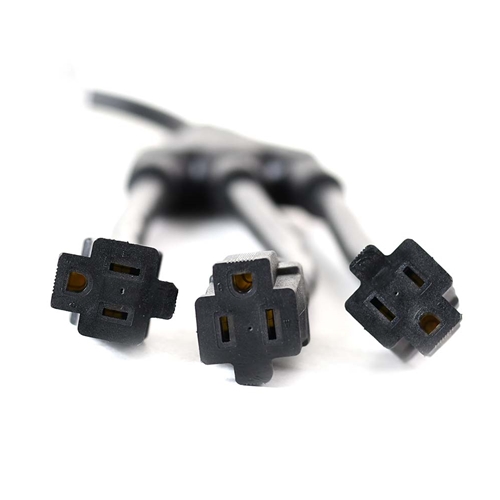 Pigtail-1 Male U to 3 W Female U (NEMA 5-15P to NEMA 5-15R)  - W04
