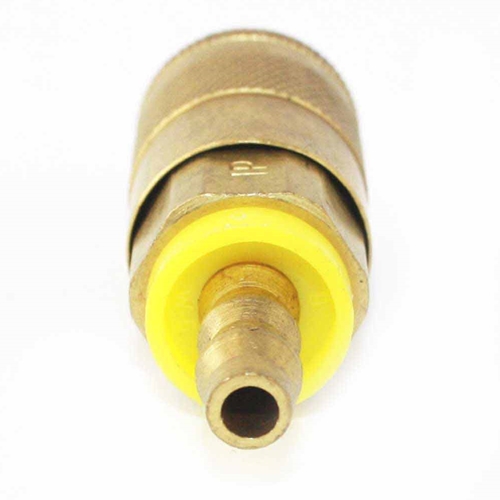 1/4" x 1/4" Easy-Lock Auto Brass Coupler w/BARB - Single Display Pack - W04