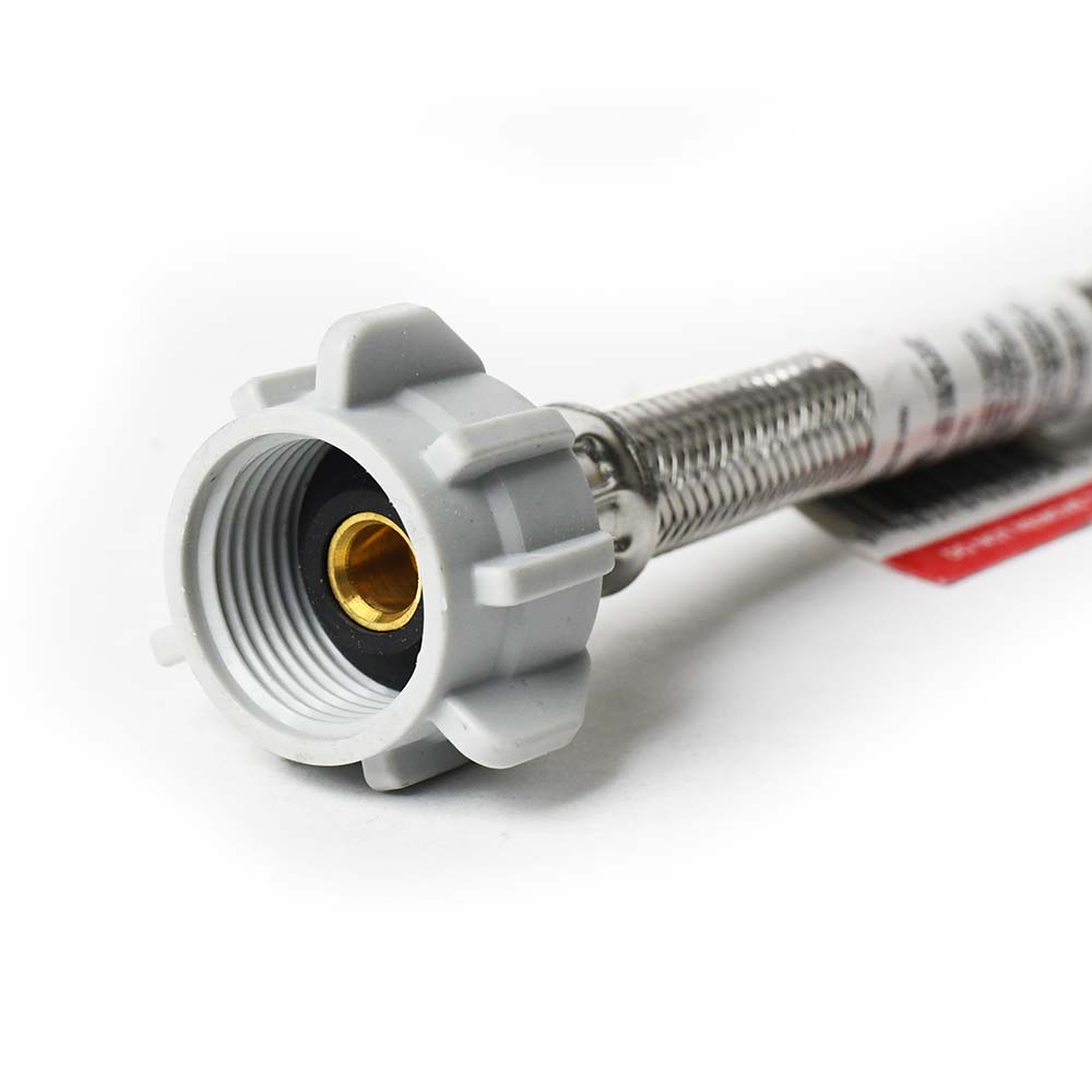 1472-T 1/2" Comp x 7/8" Ballcock x 20" Long Stainless Steel Toilet Riser - W02