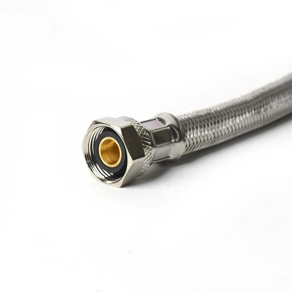 1477-T 3/8" Comp x 3/8" Comp x 16" Stainless Steel Faucet Riser - W03