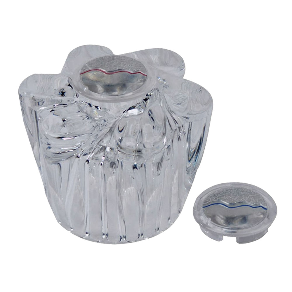 1486-T Price Pfister Small Current Windsor Tub Shower Faucet Handle - Clear Acrylic with Hot/Cold Buttons
 - W02