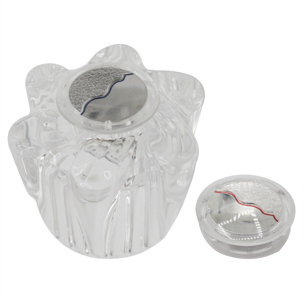 1486-T Price Pfister Small Current Windsor Tub Shower Faucet Handle - Clear Acrylic with Hot/Cold Buttons
 - W03