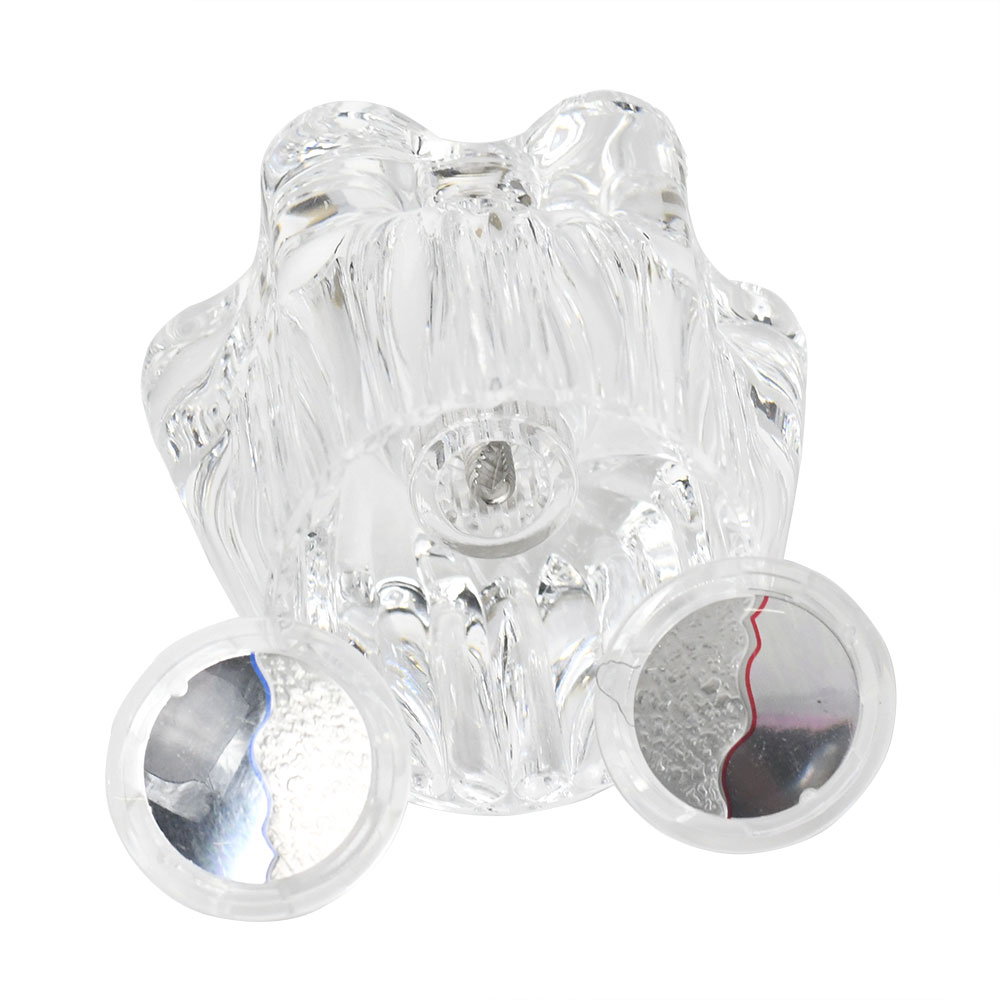 1487-T Price Pfister Large Cuurent Windsor Tub Shower Faucet Handle - Clear Acrylic with Hot/Cold Buttons
 - W05