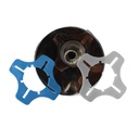 1491-T Price Pfister Large Current Verve Tub Shower Faucet Handle - Chrome Metal with Hot/Cold Buttons - 88990 - W02