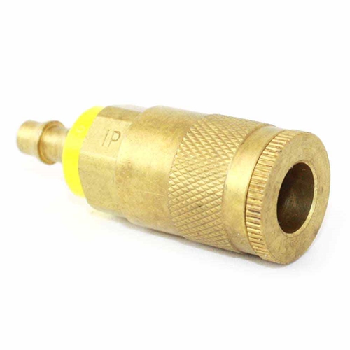1/4" x 1/4" Easy-Lock Auto Brass Coupler w/BARB - 25 Pack Bulk - W03