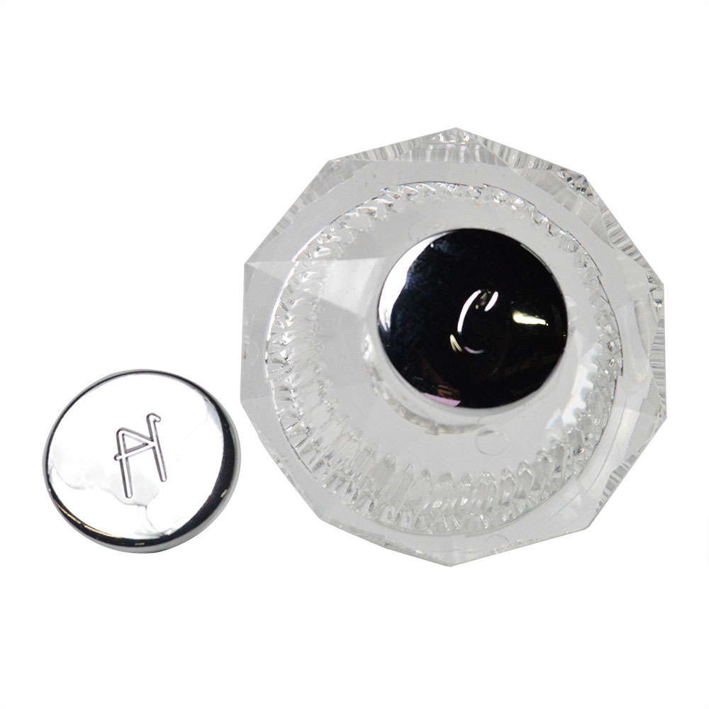 1510-T Price Pfister Mobile Home Tub Shower Faucet Handle - Clear Acrylic with Hot/Cold Buttons
 - W03