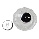 1510-T Price Pfister Mobile Home Tub Shower Faucet Handle - Clear Acrylic with Hot/Cold Buttons
 - W03