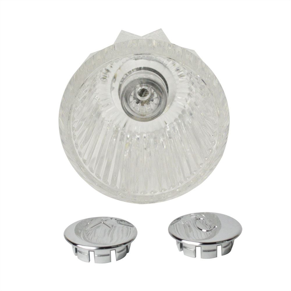 1511-T Price Pfister Large Windsor Tub Shower Faucet Handle - Clear Acrylic with Hot/Cold/Diverter Buttons
 - W03