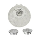 1511-T Price Pfister Large Windsor Tub Shower Faucet Handle - Clear Acrylic with Hot/Cold/Diverter Buttons
 - W03