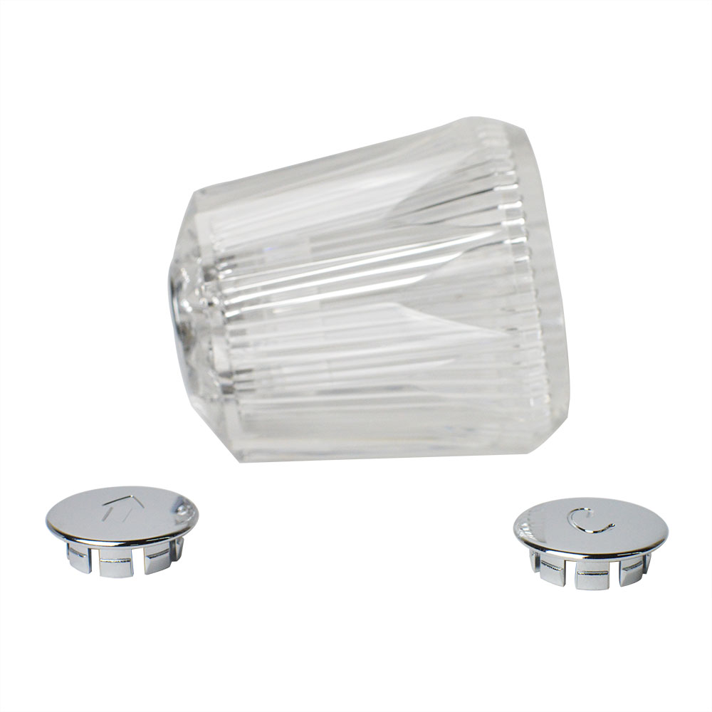 1511-T Price Pfister Large Windsor Tub Shower Faucet Handle - Clear Acrylic with Hot/Cold/Diverter Buttons
 - W05