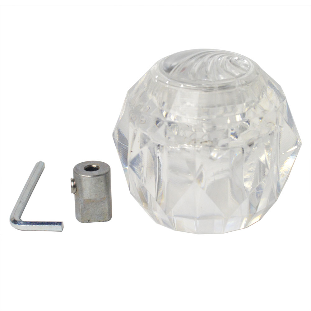 1525-T Delta Tub and Shower Faucet Conversion Handle - Clear Acrylic
 - W02