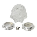 1529-T Delta Tub and Shower Faucet Delex Handle - Clear Acrylic with Hot / Cold Buttons - 19660
 - W02