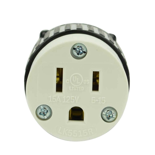 15A-125V NEMA 5-15R Straight Electrical Receptacle - W02