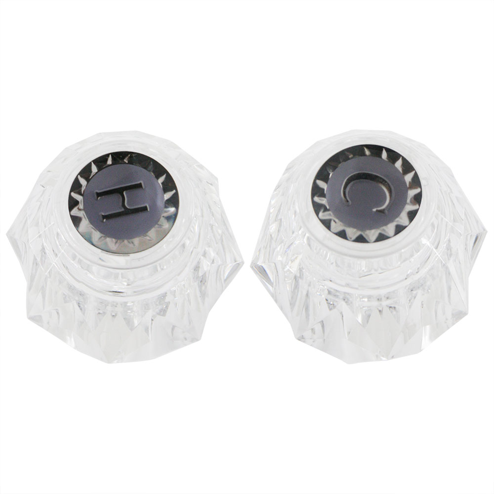 1559-T Moen Chateau Style Faucet Handles Set (Clear Acrylic) 6S-1H/C, 17326B - W03