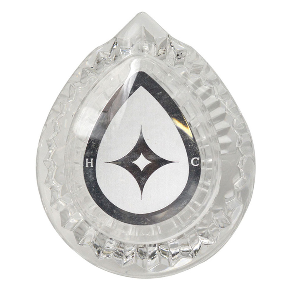 1565-T Moen Posi-Temp Lavatory Faucet Tear-Drop Knob Handle (Clear Acrylic) - 96791 - W03