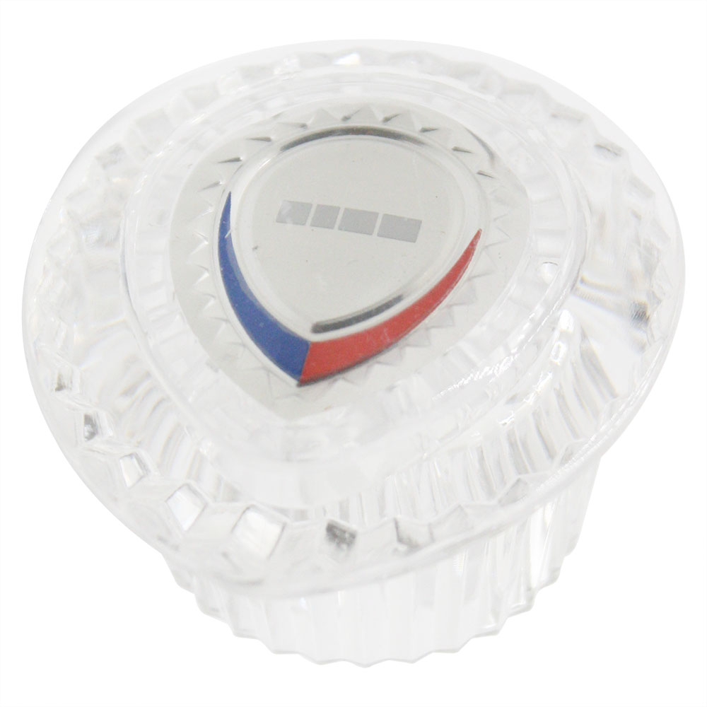 1566-T Moen Posi-Temp Shower Faucet Tear-Drop Knob Handle (Clear Acrylic) - W02
