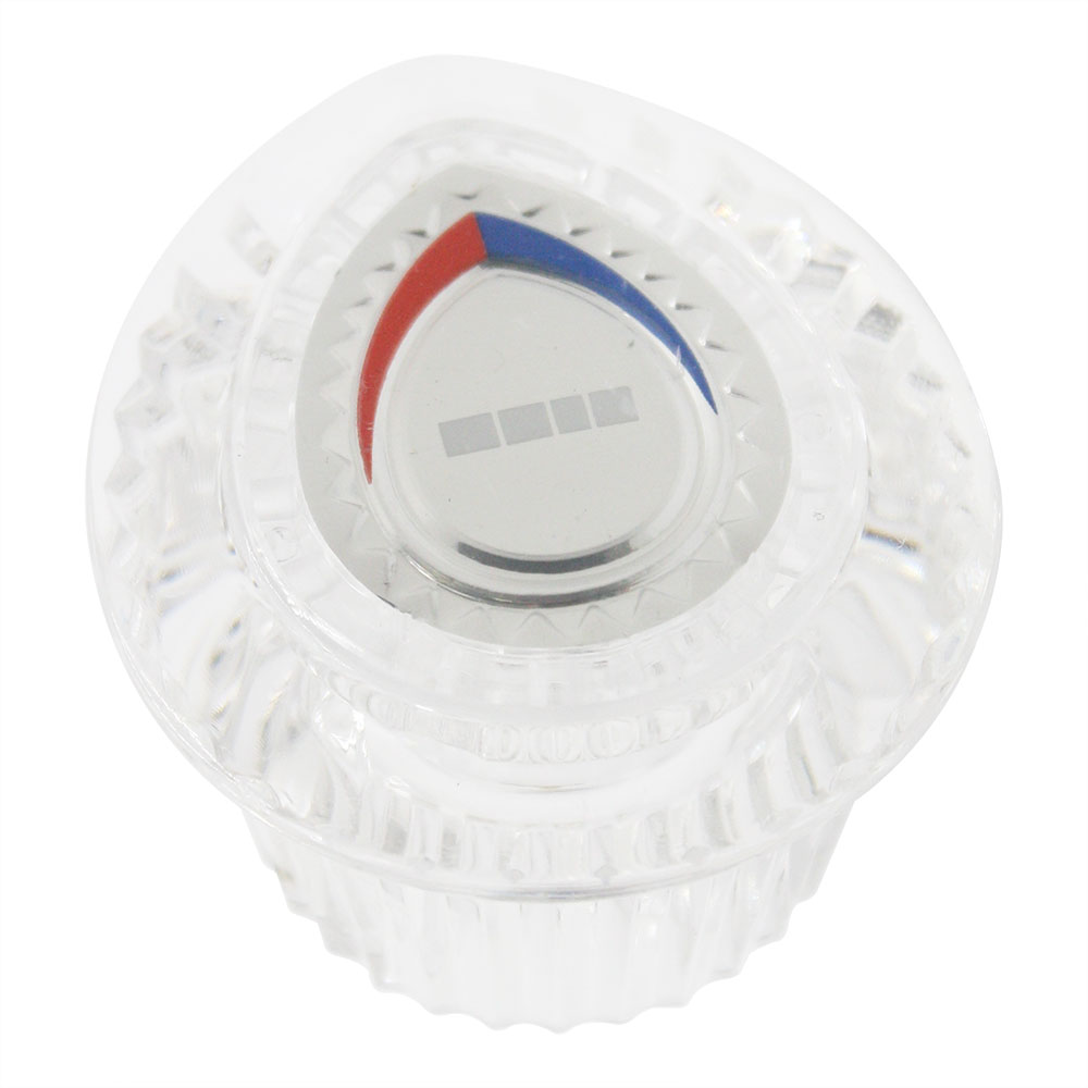 1566-T Moen Posi-Temp Shower Faucet Tear-Drop Knob Handle (Clear Acrylic) - W04