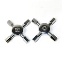 1575-T Fit-All Universal Gripper Cross Faucet Handle - Hot / Cold - Chrome - W03