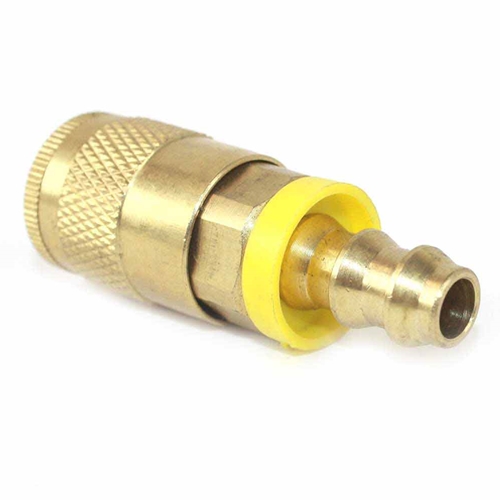 1/4" x 3/8" Easy-Lock Auto Brass Coupler w/BARB - 25 Pack Bulk - W02