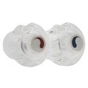 1584-T Fit-All Universal Clear Acrylic Lavatory Faucet Handle Hot / Cold - 80010 - W03