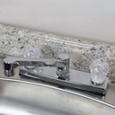 1584-T Fit-All Universal Clear Acrylic Lavatory Faucet Handle Hot / Cold - 80010 - W06