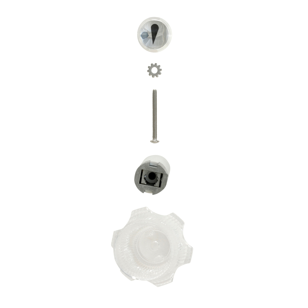 1586-T Fit-All Universal Clear Acrylic Tub / Shower Faucet Handle - Diverter - 80015 - W04