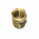 1/4" MPT x 1/8" FPT Brass Hex Bushing Reducer - Single Display Pack - W03