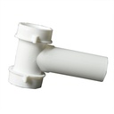 1656-T 1-1/2" PVC Center Outlet Tee with Baffle - W02