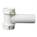 1656-T 1-1/2" PVC Center Outlet Tee with Baffle - W03