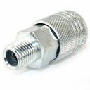 1/4" x 1/4" NPTM Diamond-U Steel Coupler - 25 Pack Bulk - W02