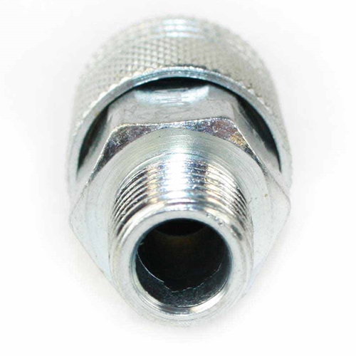 1/4" x 1/4" NPTM Diamond-U Steel Coupler - 50 Pack Bulk - W04