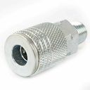 1/4" x 1/4" NPTM Diamond-U Steel Coupler - 100 Pack Bulk - W03