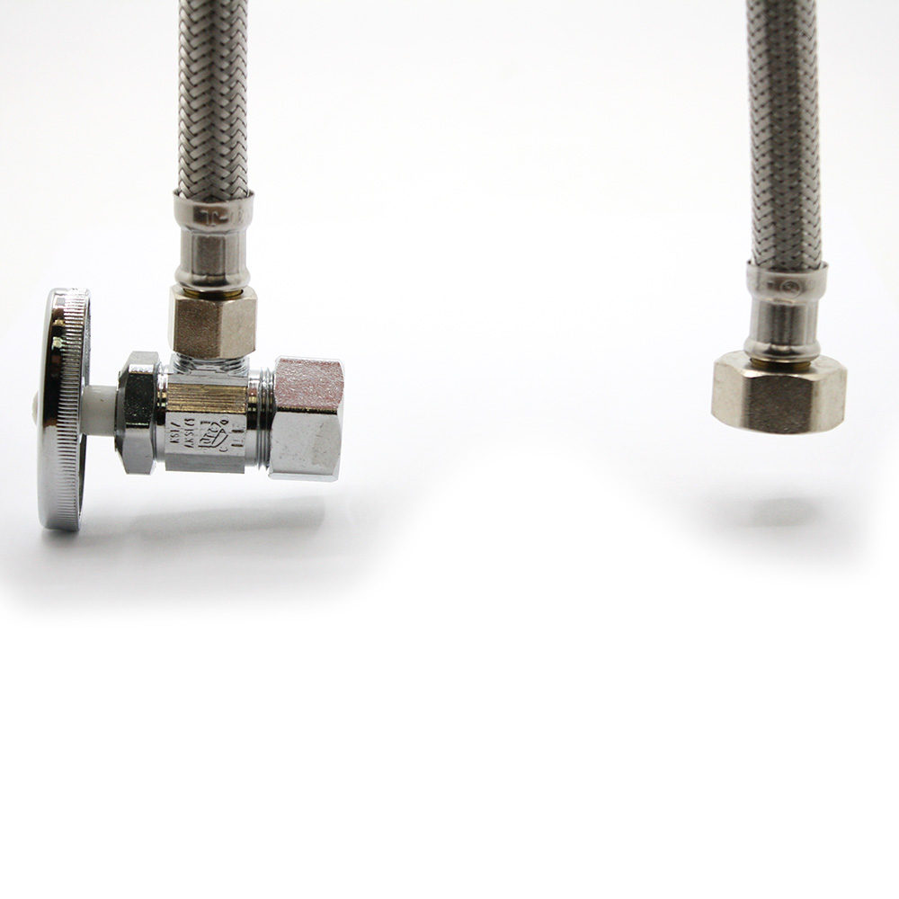 1767-T 5/8" OD Comp x 20" Riser with Valve - W03