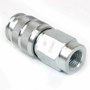 1/4" x 1/4" FPT Universal Steel Coupler - 25 Pack Bulk - W02